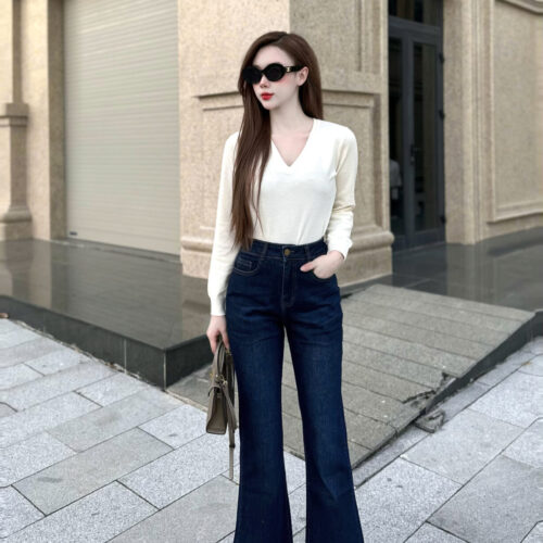 Quần Jeans Ống Vẩy Nữ