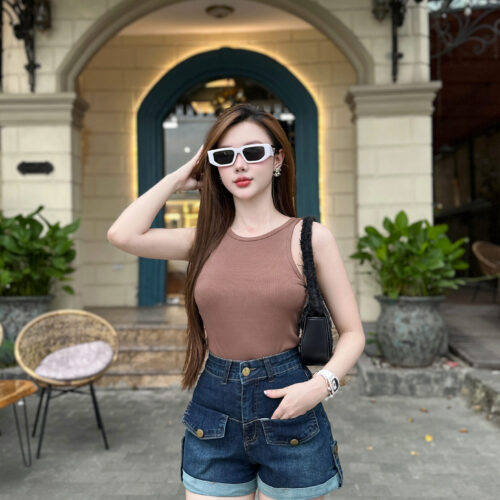 Alternative view of Quần Sooc Nữ Gập Gấu Túi Ngang