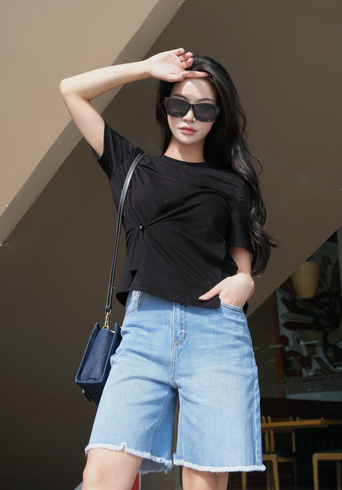 Áo Cộc Vạt Chéo Cuốn Eo - Ảnh 4