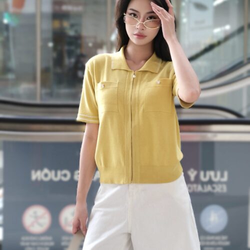 Alternative view of Quần short jeans cạp thường túi chéo